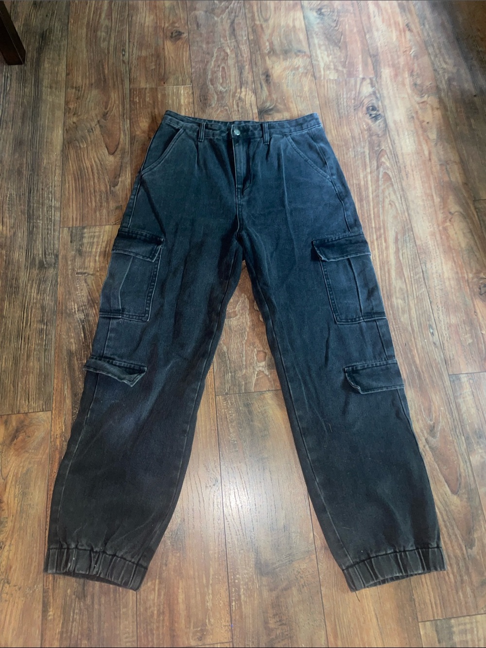 Women’s Black Cargo Jogger Pants - Casual Utility Style